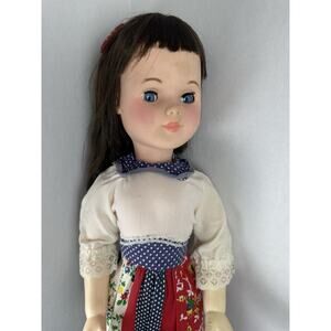 Vintage Eegee Doll Co Hard Plastic Sleep Eyes 25" Tall Straight Legs Girl Doll